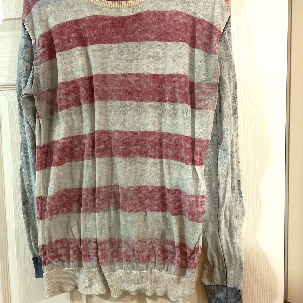 Distressed American flag sweater